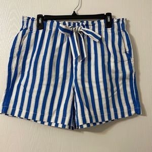 Jcrew factory striped linen shorts, Medium